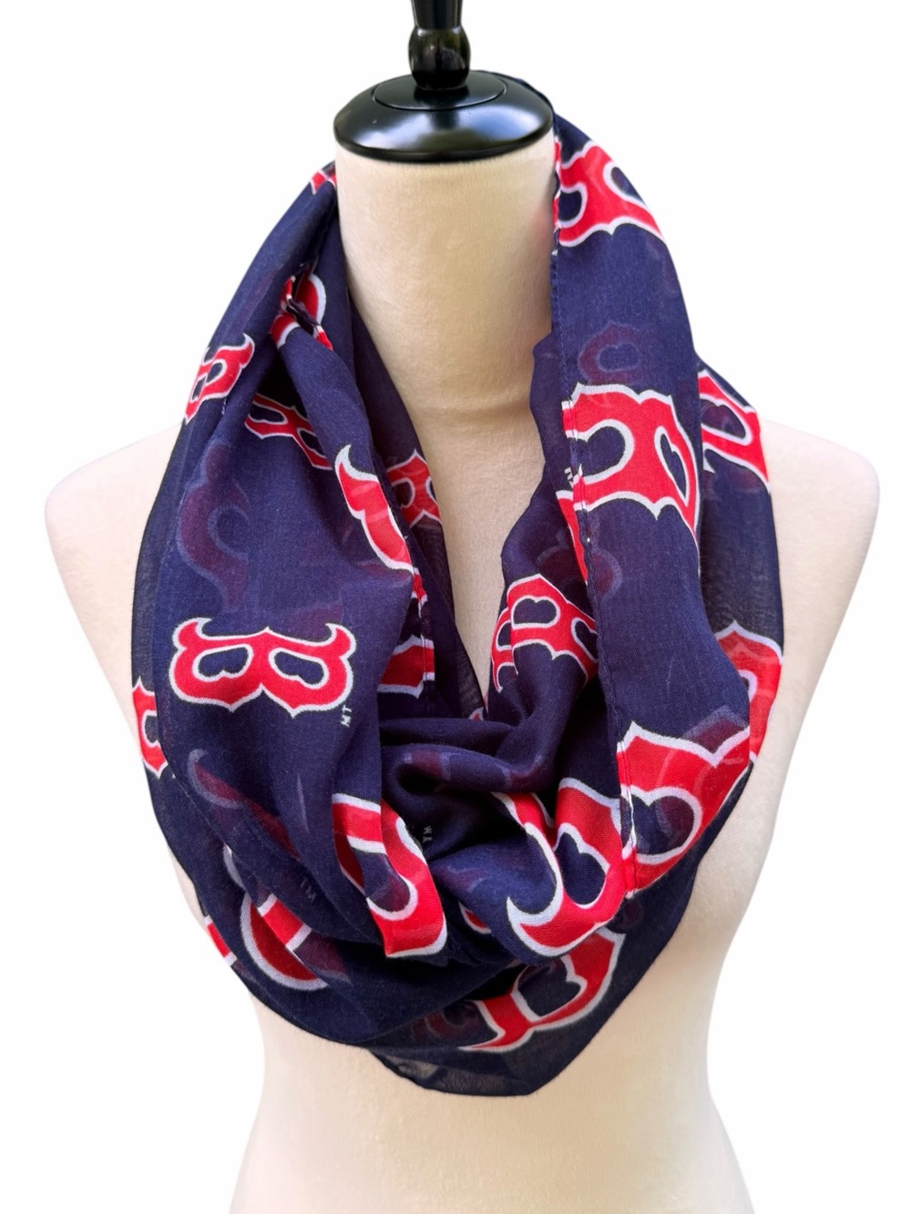 Boston Red Sox Blue Red Infinity Scarf Women Accessories Lightweight Sheer